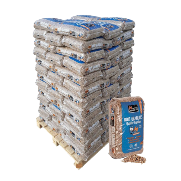 Granulés de Bois Woodstock – Palette de 78 Sacs de 15 kg